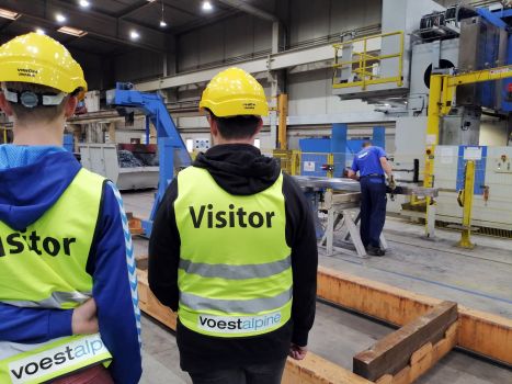 Berufemarkt Westbrandenburg 2020 - Betriebsbesichtigung voestalpine Brandenburg an der Havel OT Kirchmöser